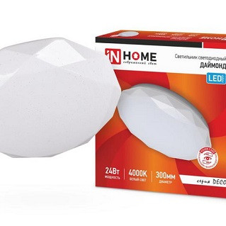 27825   Светильник LED "IN HOME ДАЙМОНД" DECO 24Вт 4000К 1560Лм 230В 300мм