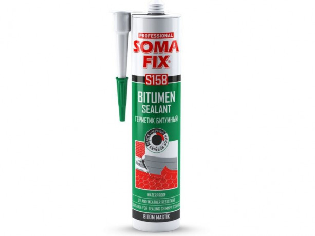 44947      Герметик Битумный кровельный SOMA FIX черный 310мл S158 <49540-002>