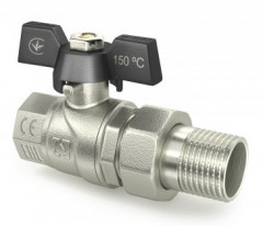 33816   Кран шаровый с американкой 3/4" УСИЛЕН. RAFTEC BLACK Germany DRBS2 (PN40) ЧБ / 005493
