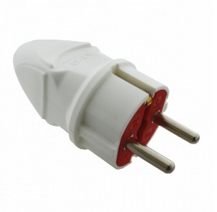 45141   Вилка с/з LEEK PLUG (16А) ПРЯМАЯ разборная,16А белая