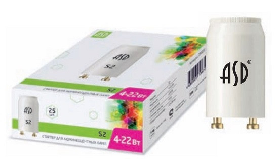 09488   Стартер S2 4-22w, 220v PHILIPS д/люминисц. ламп