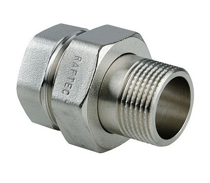 57986   Американка прямая В.Н.  3/4" никель Усилен.RAFTEC BLACK (Germany)