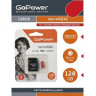 35765   Карта памяти Micro SD HC 128GB GoPower Class10 UHS-I (U3)+адаптер V30 <526296>