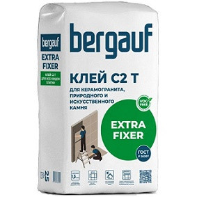 00093 Клей для керамогранита и природного камня Bergauf Extra Fixer 25 кг