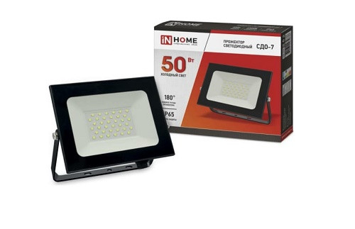 52218 Прожектор LED 50W с датч.движ. IP65, 6500К LEEK FL IR (Черный)
