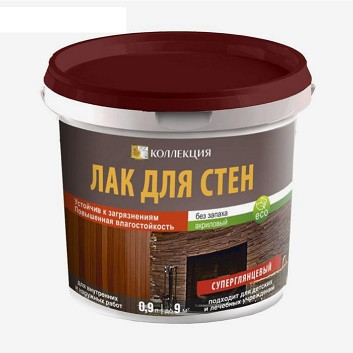 52869 Лак акриловый 0,9кг ГЛЯНЕЦ (д/пола и стен, грязеустойч.) Коллекция
