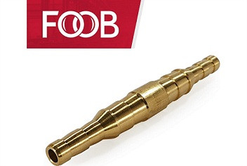 13832 Штуцер-елочка 2-х сторонний латунь 6/9мм Универсал FOOB F10.24.1