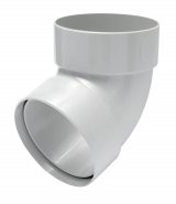 12362      Отвод двухмуфтовый 90/75мм 67° БЕЛАЯ, RAINWAY 10.090.15.001, шт