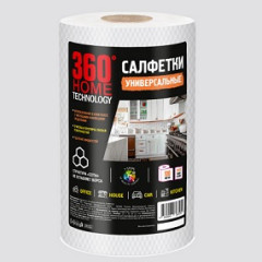 29688   Салфетки универс. (вискоз.тряп) рулон 100шт 360 Home Technology / 4660041363579