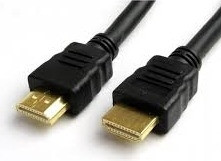 37705 Шнур HDMI - HDMI 3,0м Gold (плоск.провод, силикон)