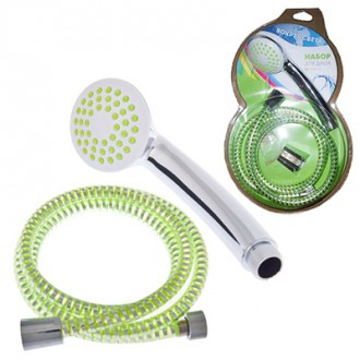 18699   Набор для душа Zerix Shower Set-02W Белый пластик (лейка , шланг, кроншт) 28632Арт