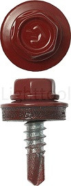 30405      Саморез кровельн. по мет. 5,5*19 с буром RAL 3009 Оксидно-красн./ Daxmer