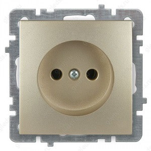 22185     Розетка TOURAN NILSON СУ 1-я Золото  без рамки <24150415>