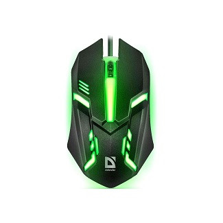 35235   Мышь проводная USB  DEFENDER Сyber MB-560L Black, LED 7 цветов, оптическая <275344>