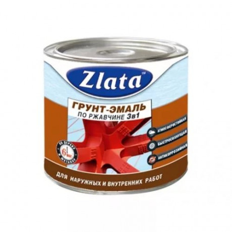 Грунт-эмаль 3в1 ZLATA Красная 2,6кг <ФТ03448>