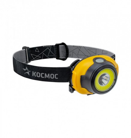 25295   Фонарь Космос налобн. КocH103COBLED (3xR03) 1св/дXPE 3W+COB2W 180lm+140lm / 774950