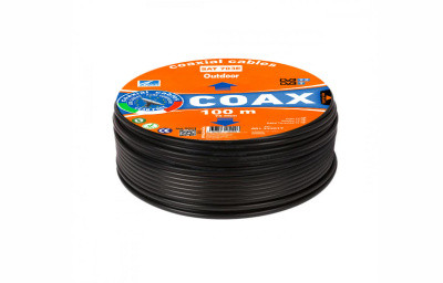 62562   Кабель ТВ SAT-703E CCS (48%) 75 Ом коакс. AVS Electronics outdoor, черный (100) м / 001-222017