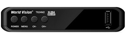 54021 Ресивер цифров.DVB-T2 World Vision T624M2 (T2, нов.проц., WiFi, пуль ДУ) <>