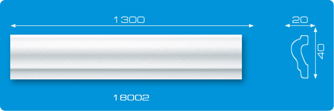 02857      Молдинг ФОРМАТ 18002 =40х20мм*1.3м (уп.70) шт
