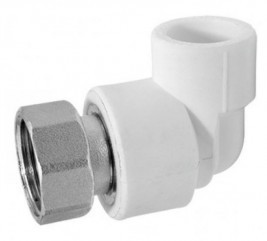 13364   Колено ПП с НГ 90*х 32мм х1,1/4" В.Р. мет. горл. KALDE Серый 004996