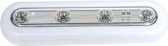 45194      Ночник светильник с датч.касан Feron 4LED  0,24w (3хR03/ААА) IP40 178х45х30,белый / 23293