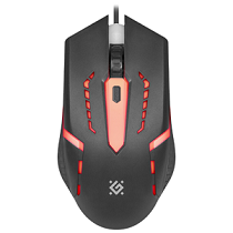 35500 Мышь проводная USB Defender Flash MB-600L черно-красная <278743>