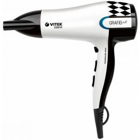 60047 Фен VITEK VT-2299 2,2кВт белый , 3 реж. 2 скорости