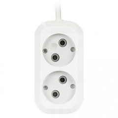 25779   Удлинитель SmartBuy 2гн.  3м б/з 10А 2,2кВт ПВС 2*1,0 белый <SBE-10-2-03-N>
