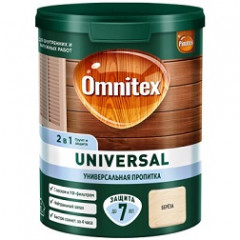 62496   Пропитка защитная д/дерева Omnitex Universal 2в1 Береза 0,9л, 50035534