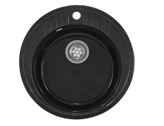 47274      Мойка керамогр.глянц. MaxStone MS-22-11 черн.металик (d=516мм ) кругл.