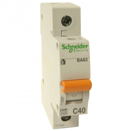 17714      Авт Выключатель Schneider ВА63 1П 40 А "С" 11207 Домовой