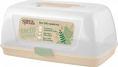 20878   Хлебница пласт. Green Republic (34,6х19,5х15,5см), лён SE2238GR