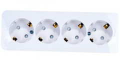 52413   Розетка накл. Schneider Electric BLANCA Белая 4-я С/З защ.шторк. BLNRA011411