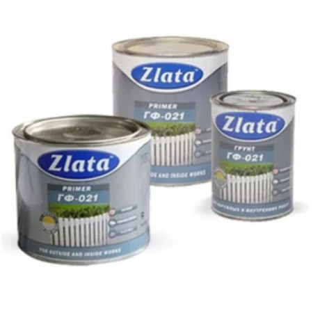 Грунтовка ГФ-021 Белая 2,4кг (2,6кг)  ZLATA  СТ0004047/ФТ03631