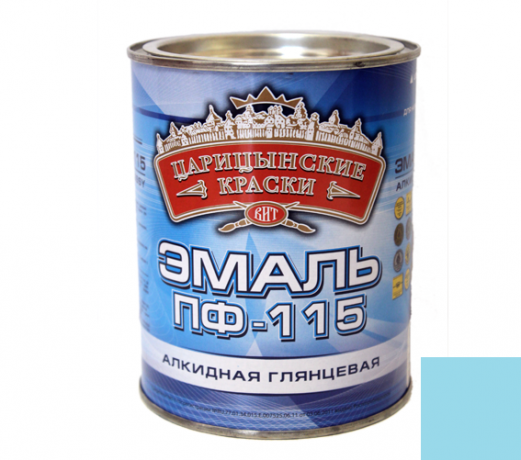 21241     Эмаль ПФ-115 Голубая 0,8кг  Царицынские  <44430>