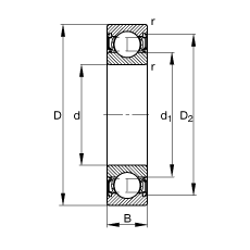03285 Подшипник (627-ZZ мет./ 627 2RS резин.) 7х22х7мм CRAFT <180027/160027>