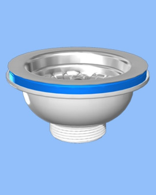 62419   Выпуск д/сифона 3 1/2"  нерж. сетка  Ø115 × 1-1/2" Ани Пласт M250