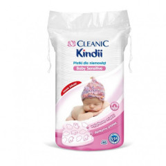 24572      Спонжики (диски) ватные  60шт Cleanic KINDII детские