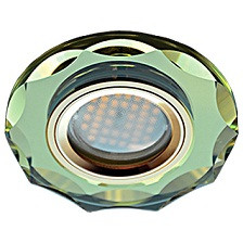 35399      Светильник встр. Ecola MR16 GU5.3 DL1653 Cтекло Вогнут грани/Изумр/Хр.FR1653EFF25x90 >>>АКЦИЯ<<<