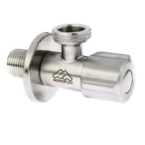 56710   Кран 1/2"х3/4" Н.Р. д/стир.маш. угл. НЕРЖ. SS304 Monoflex H02355