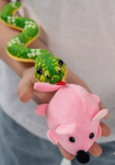 58164      Игрушка плюшевая Змейка+Мышка с пружин. <>