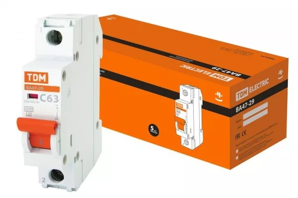 12442      Авт Выключатель TDM Electric BA47-29 1р.  6А  4,5кА "С" SQ0206-0070