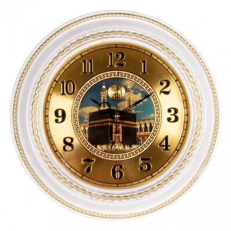 43466   Часы настен. "Рубин "АЛЬ-ХАРАМ" 5232-112W круглые d=45,5см  белый золото