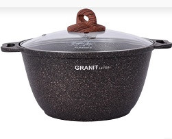 46564      Кастрюля литой алюм. 2,0л стекл.крышк. Kukmara АП/Granit ultra  КГО22A