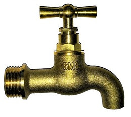 19687   Кран ВРК ЛАТУНЬ мини 150г Моно Настенный 1/2" Н.Р. SMS-32