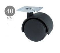 01542      Колесная опора  40 поворотн. черн.пластик, площадка (20кг) <0495/6005040>