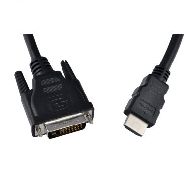 59086   Шнур HDMI - DVI-D  2,00м PERFEO D8001 (Аудио-видеокабель) ver.1.4 <555245>