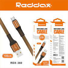 52352   Дата-кабель USB(A)штек. - microUSB(B)штек. Reddax RDX-360 1.0м  <345657>