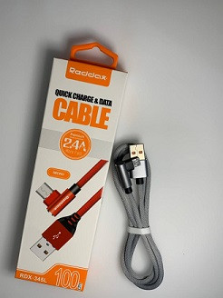 48355   Дата-кабель USB(A)штек. - microUSB(B)штек. Reddax RDX-345 L M 1.0м  <348152>