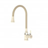 07889 Смеситель кух.боков. д=35 DIADONNA D46-0009SM BEIGE БЕЖ.Силик Колокол, SUS304